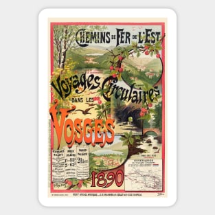 Les Vosges France Vintage Railroad Poster 1890 Sticker